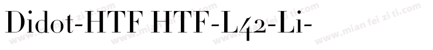 Didot-HTF HTF-L42-Li字体转换